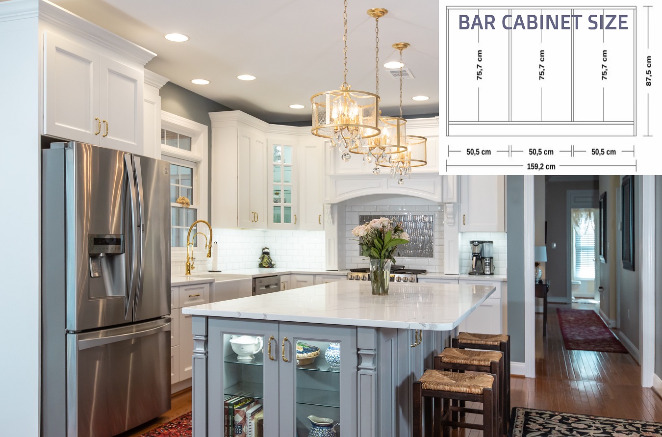 kitchen cabinets with bar